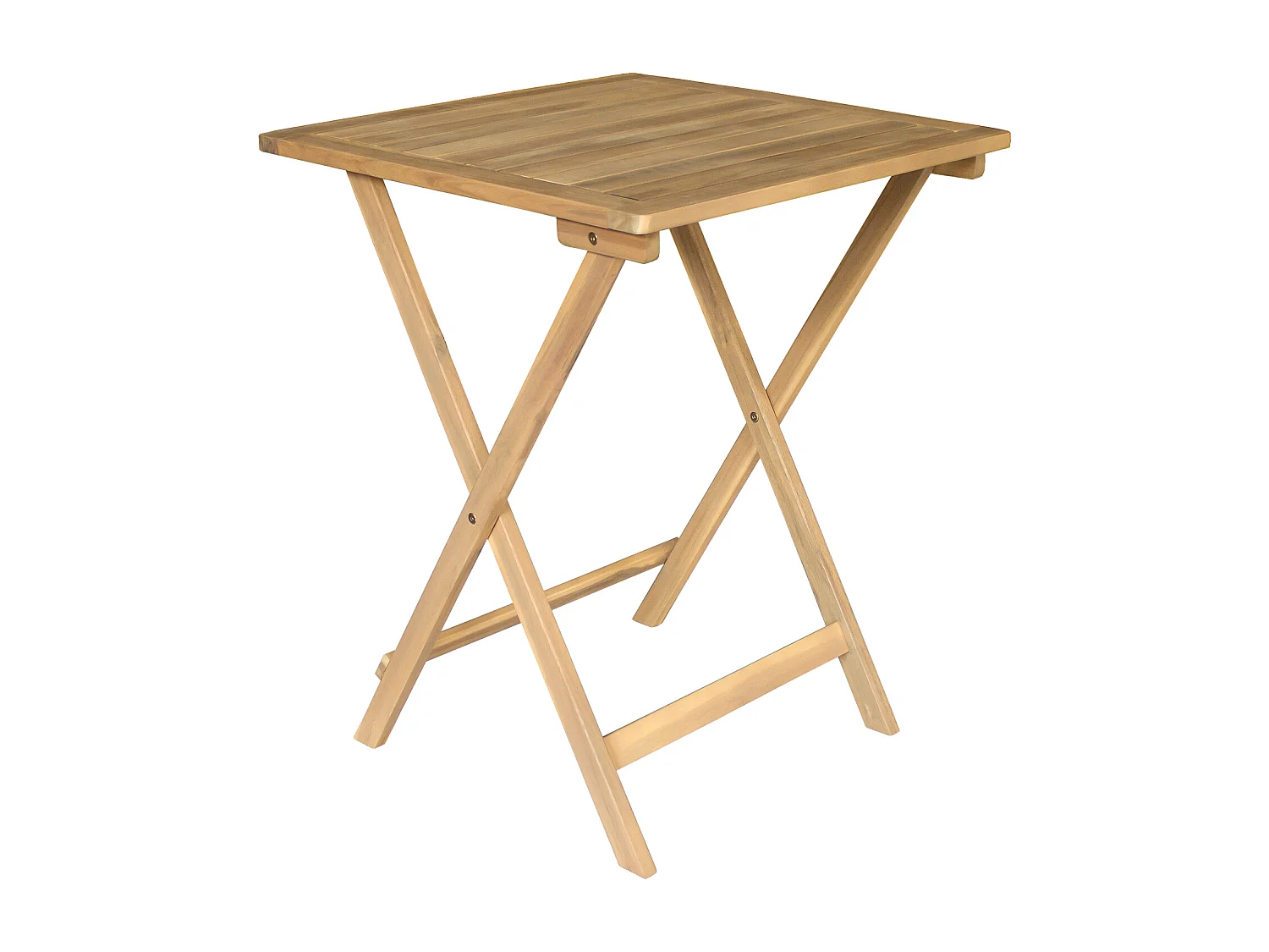 Ensemble table et chaises 2 places en acacia et coussins sable BENAGIL - HAPPY GARDEN