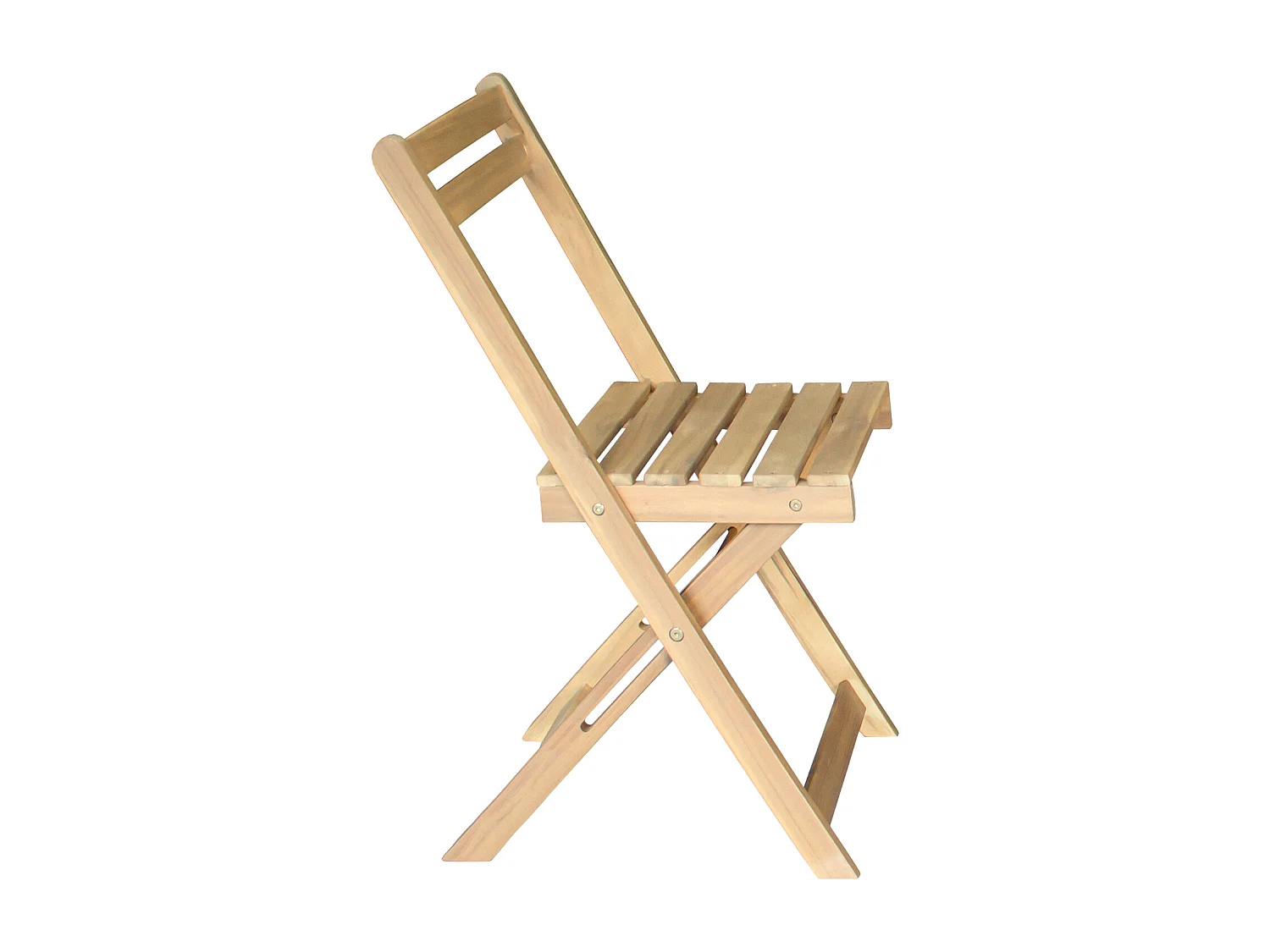 Ensemble table et chaises 2 places en acacia et coussins sable BENAGIL - HAPPY GARDEN