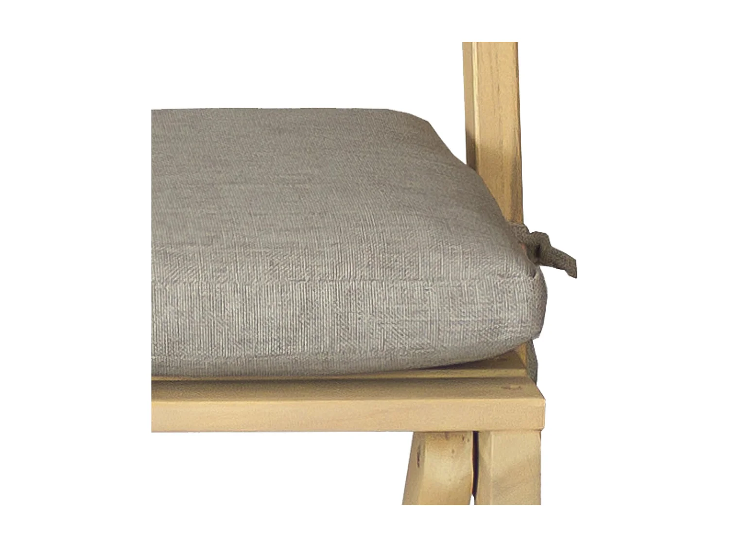 Ensemble table et chaises 2 places en acacia et coussins sable BENAGIL - HAPPY GARDEN