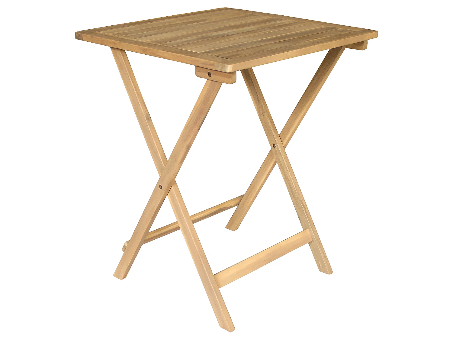 Ensemble table et chaises 2 places en acacia et coussins sable BENAGIL - HAPPY GARDEN