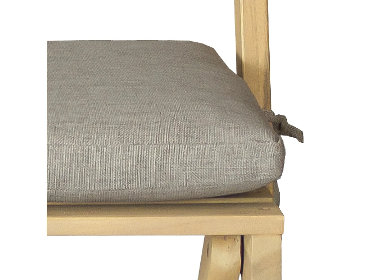 Ensemble table et chaises 2 places en acacia et coussins sable BENAGIL - HAPPY GARDEN