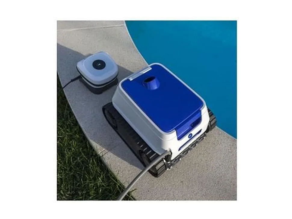 Robot de piscine automatique GRE ER 230 pour fond, parois et ligne d'eau, blanc