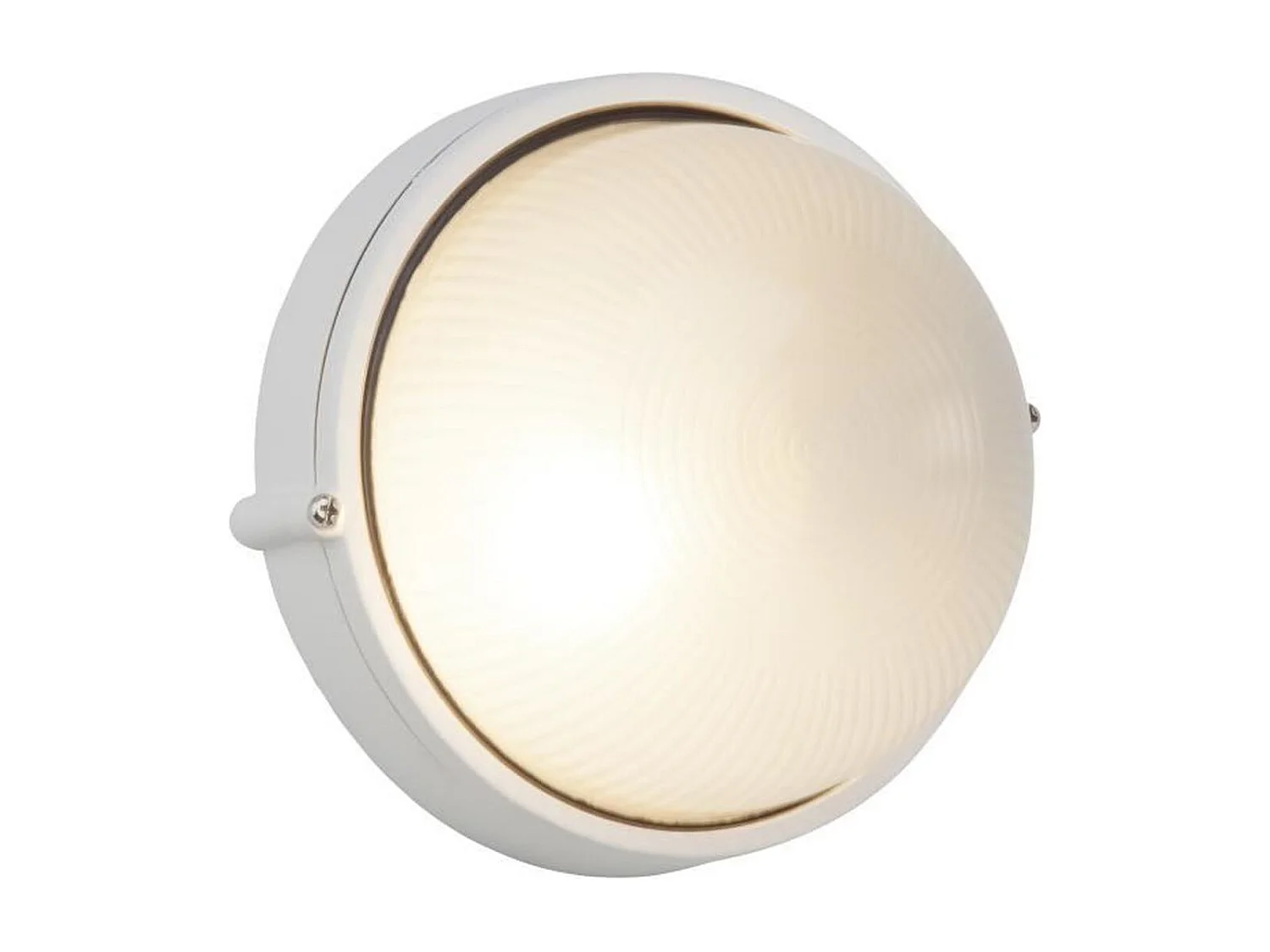 Buitenwandlamp BRILLIANT Silvester wit van metaal en glas, E27 max 60W, IP44, klassiek design