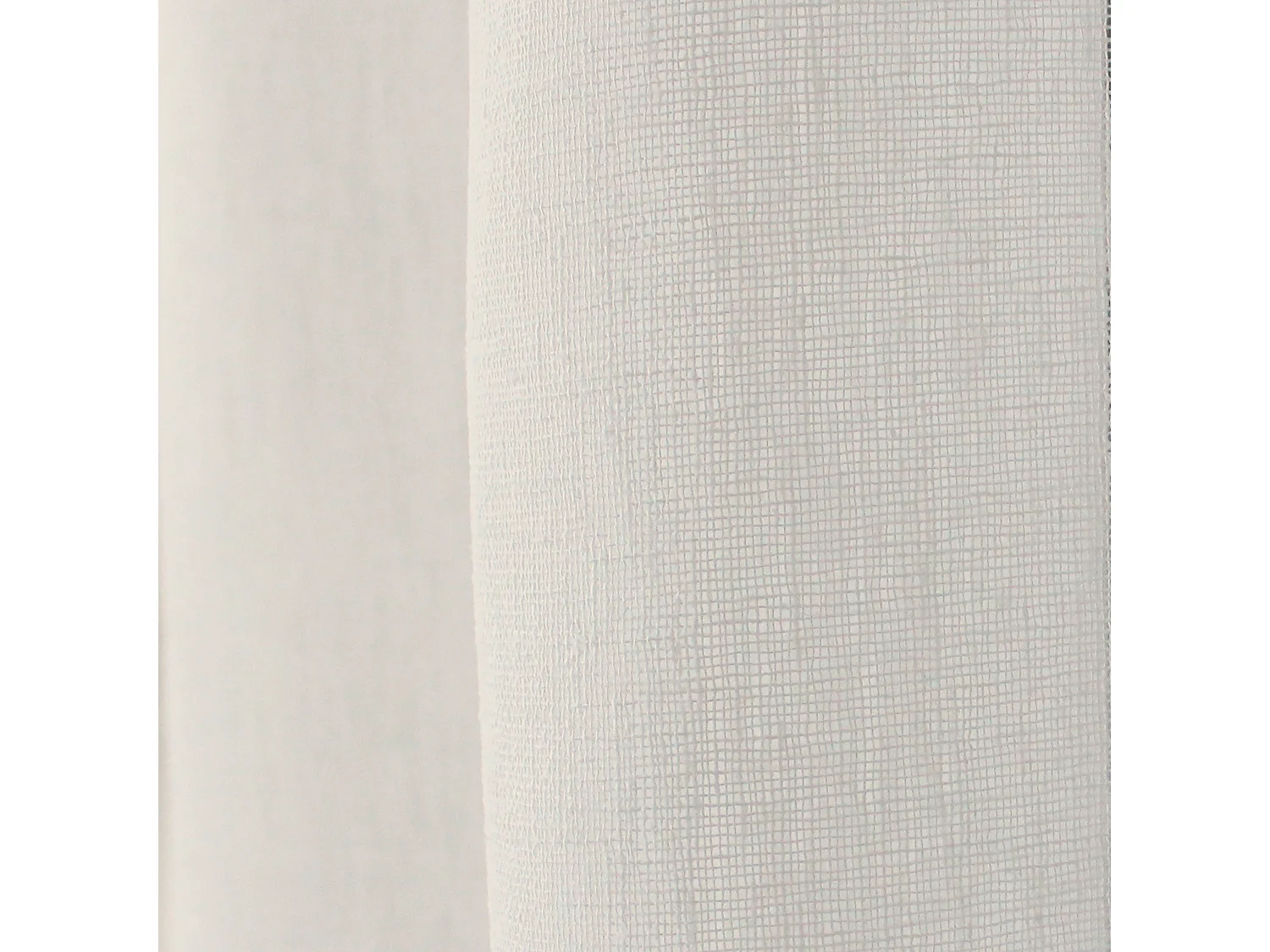 2 voilages à œillets en bois, 140x240cm, écru, aspect lin, Collection Natura, CMADECO