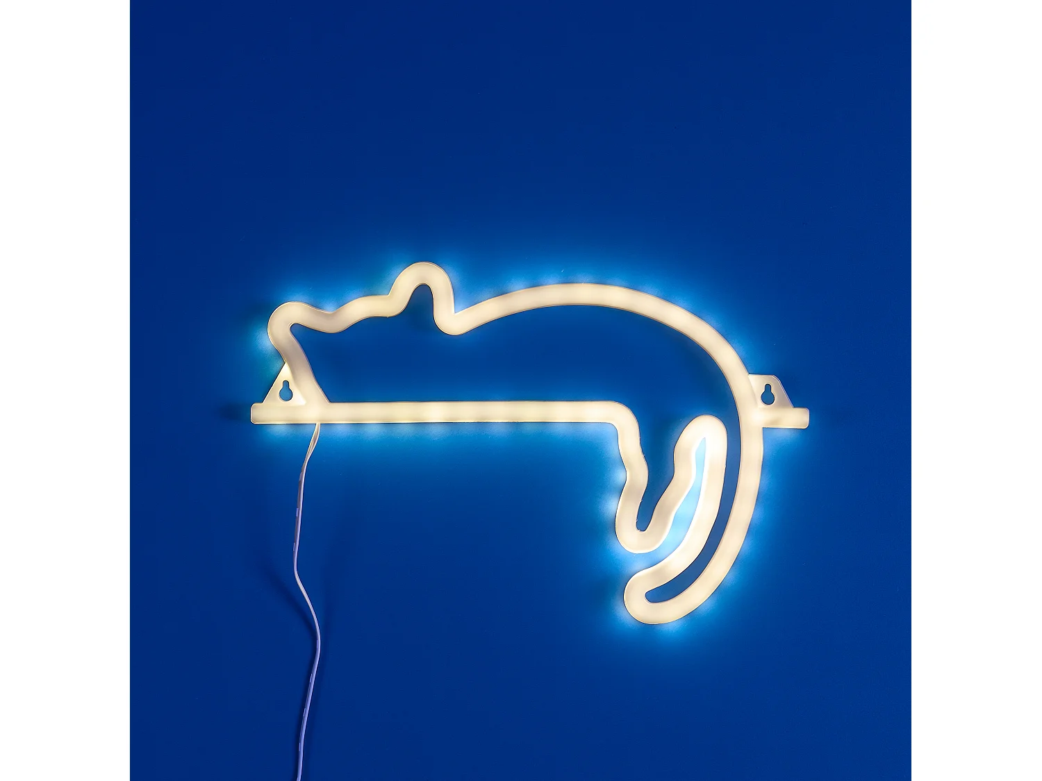 Lampe Effet Neon Chat Jaune