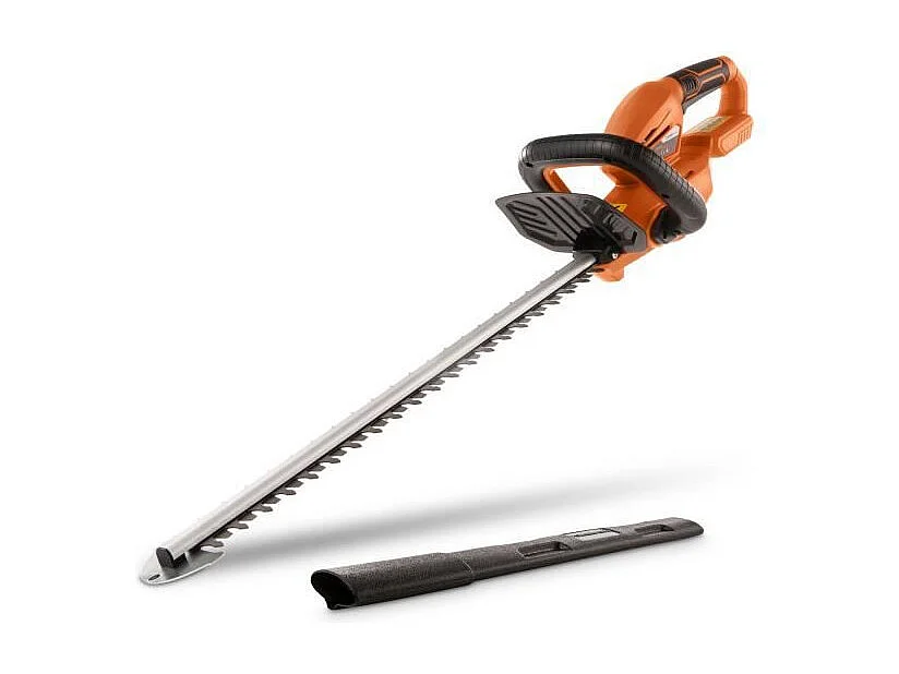 Bezprzewodowe nożyce do żywopłotu 20V POWDPG7531 - Ostrze dwustronne 58 cm, rozstaw zębów 18 mm, lekkie 2,03 kg, bezpieczeństwo dwuręczne