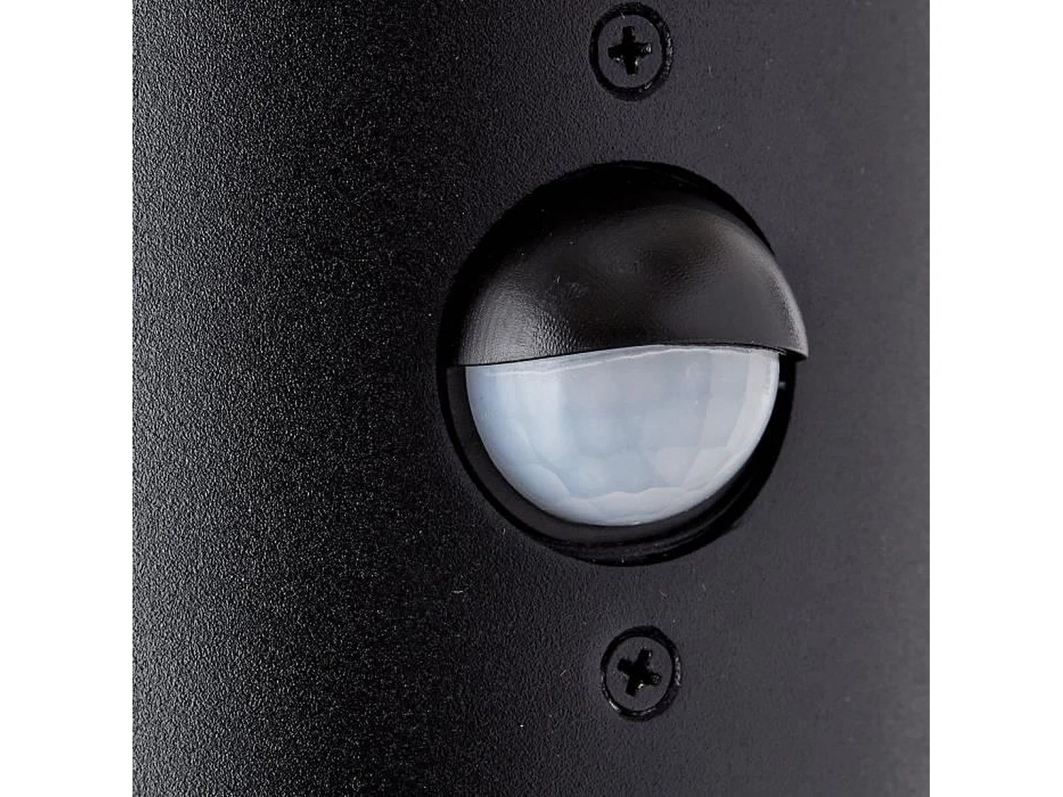 Aplique de pared exterior con detector de movimiento - Negro esmerilado - Casquillo E27 20W - Aluminio/plástico - IP44