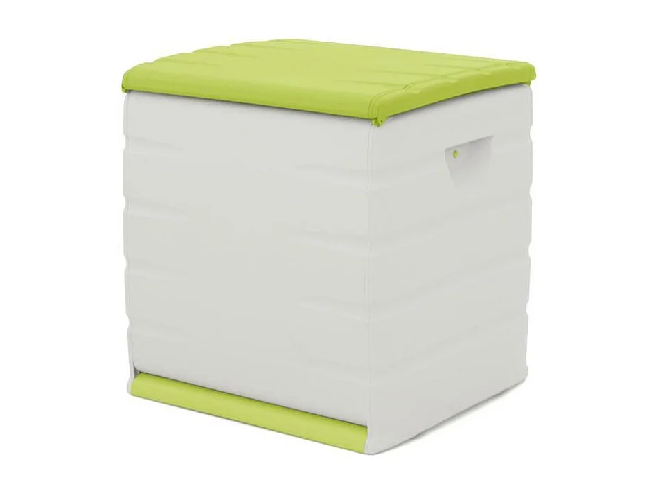 Abschließbare Aufbewahrungsbox 190L mit Rollen - Space Saver Beige und Pistaziengrün