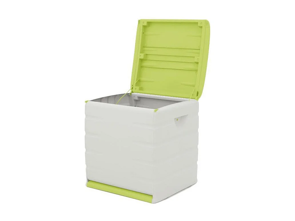 Abschließbare Aufbewahrungsbox 190L mit Rollen - Space Saver Beige und Pistaziengrün