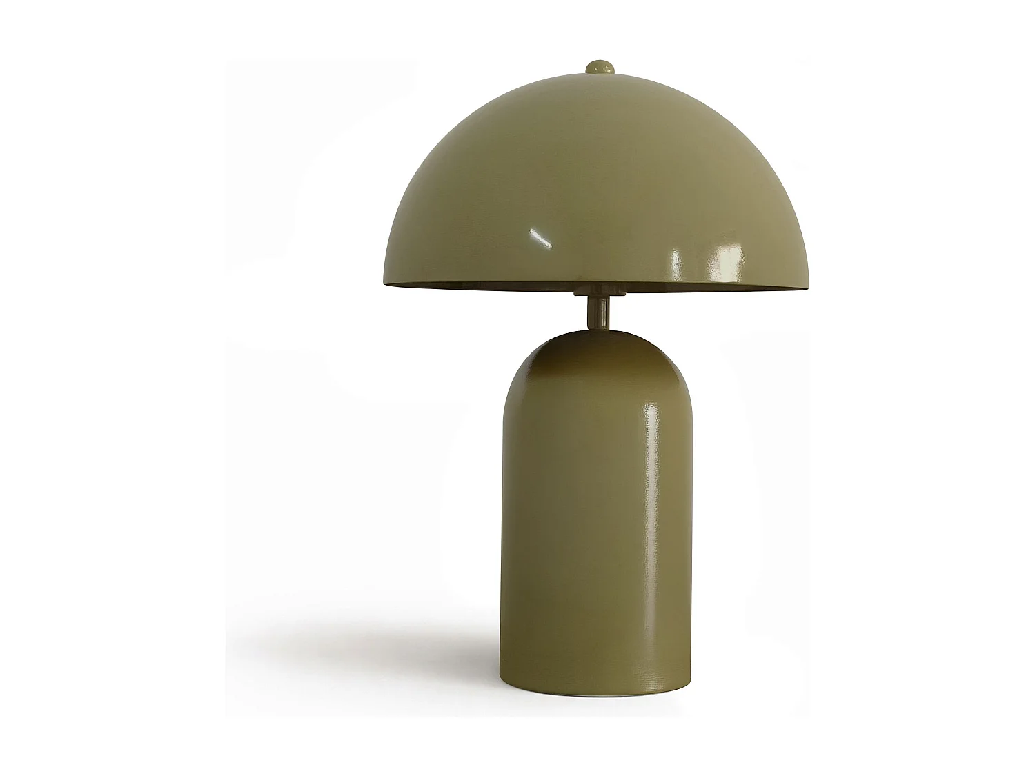 Now's Home - Lampe à Poser En Métal Vert Kaki Brillant 25x25x37cm Chloe