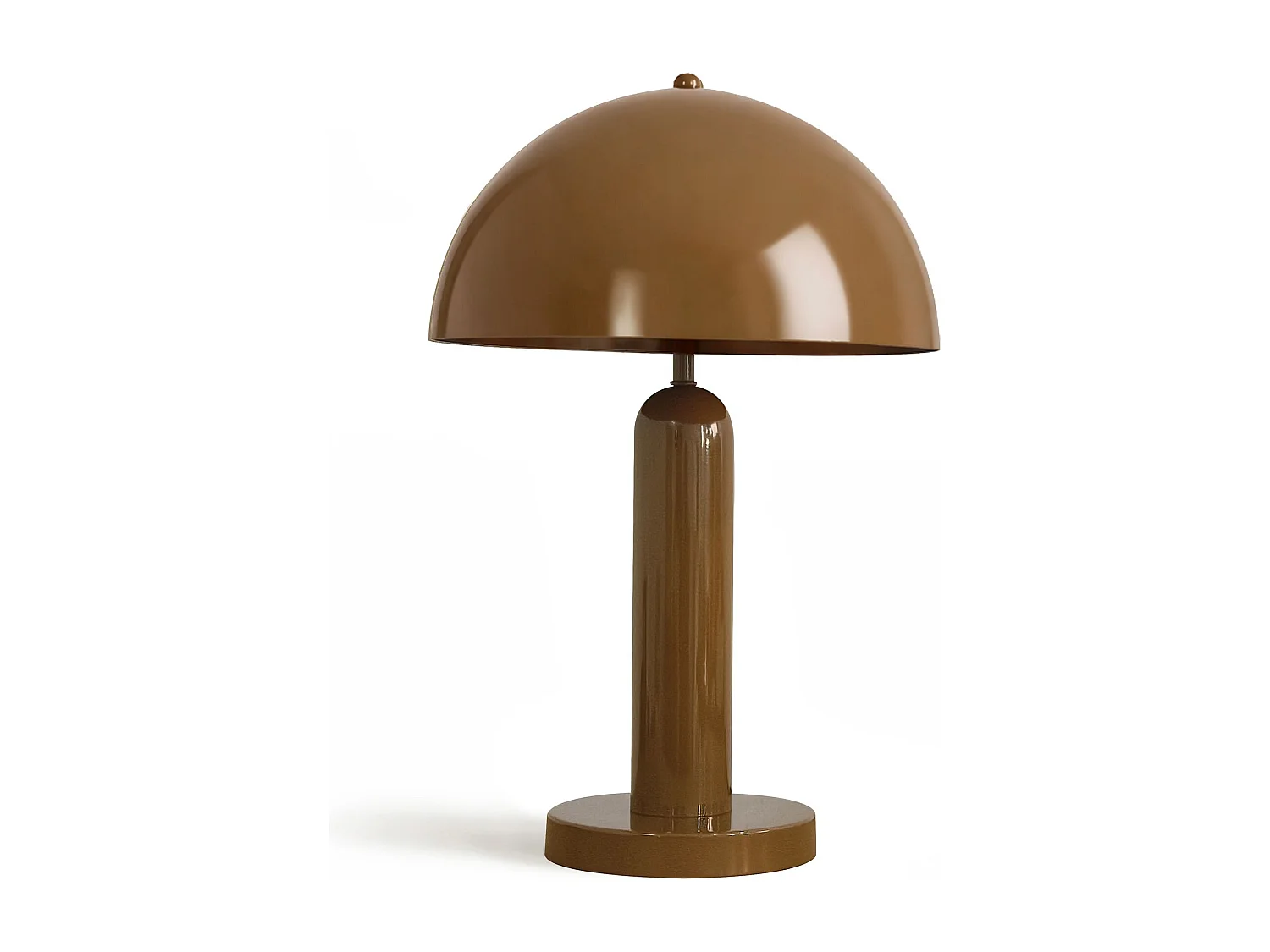 Now's Home - Lampe à Poser En Métal Moka  Brillant 30x30x46cm Kyra