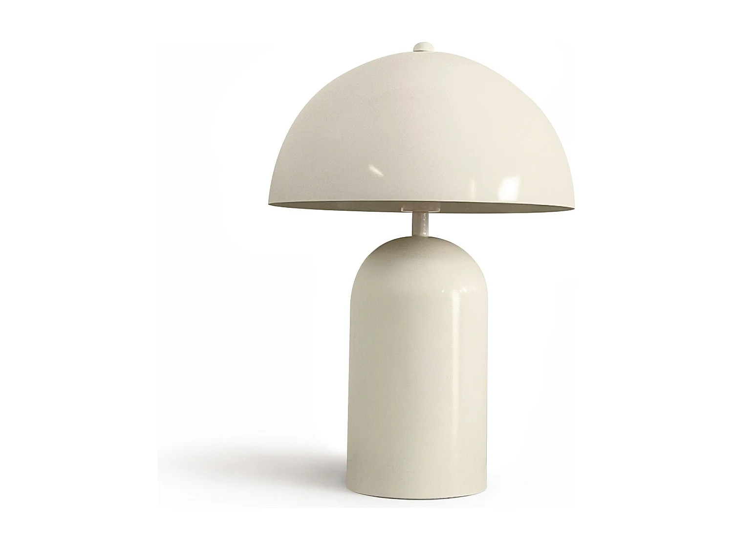 Now's Home - Lampe à Poser En Métal Ecru Brillant 25x25x37cm Chloe