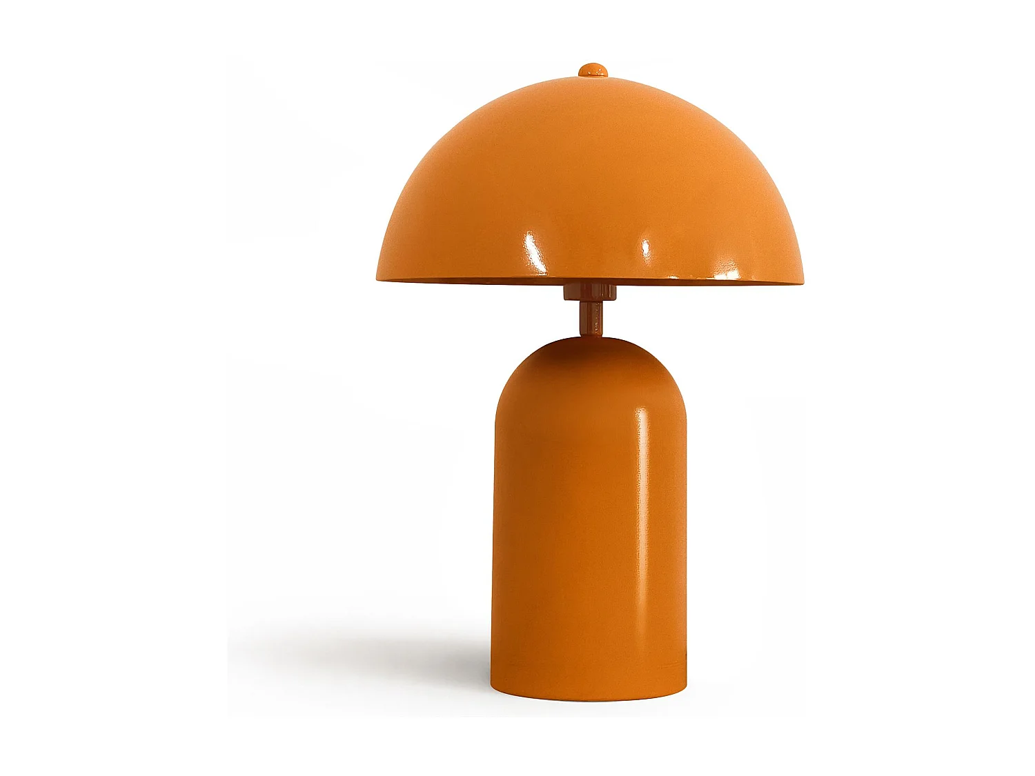 Now's Home - Lampe à Poser En Métal Orange Brillant 25x25x37cm Chloe