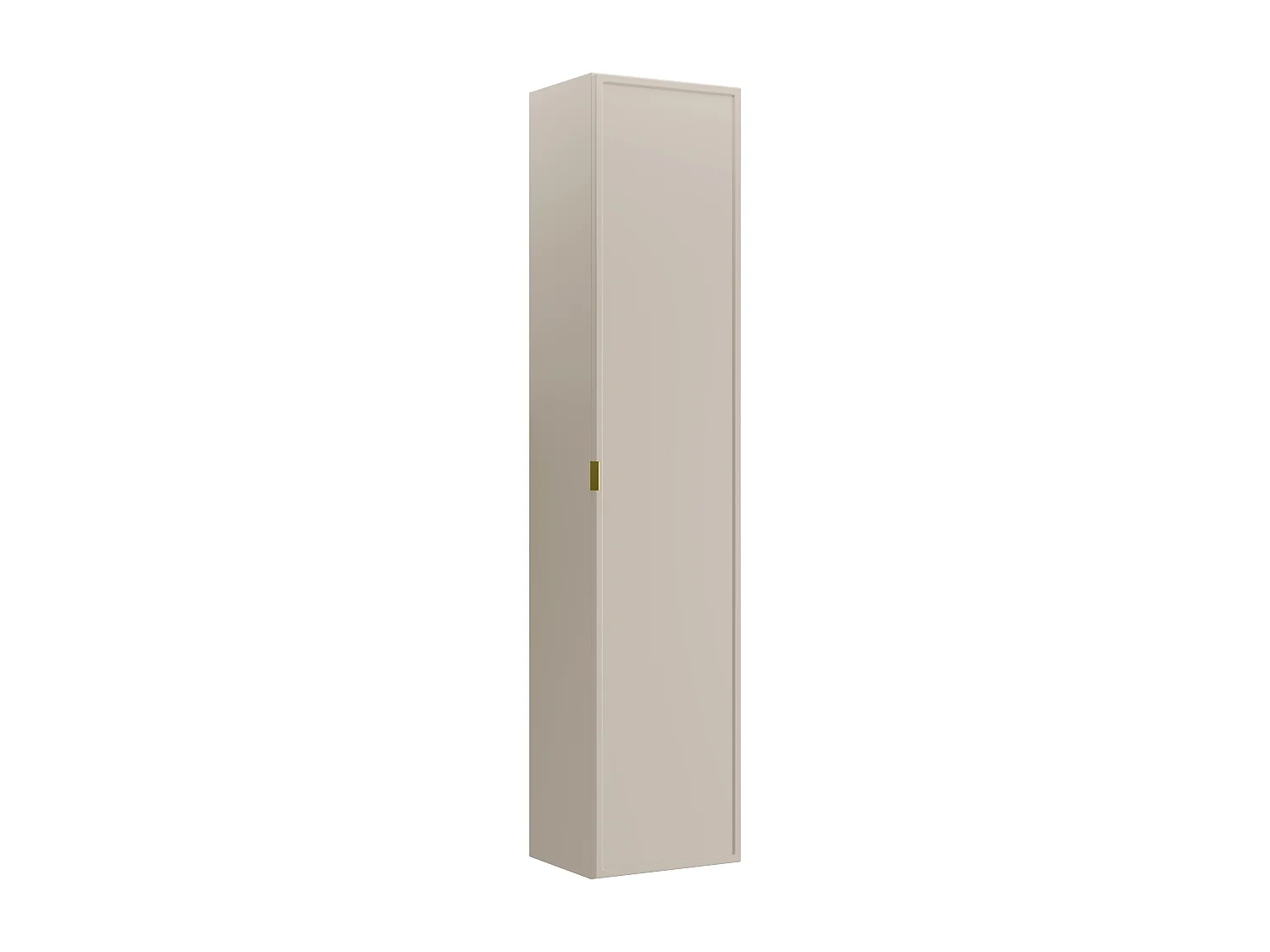 Meuble de salle de bain suspendu avec vasque à encastrer et colonne - Beige - 60 cm - ONDIL