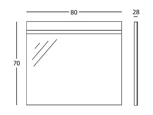Spiegel Met Geïntegreerde Led-Lamp, Aluminium Frame