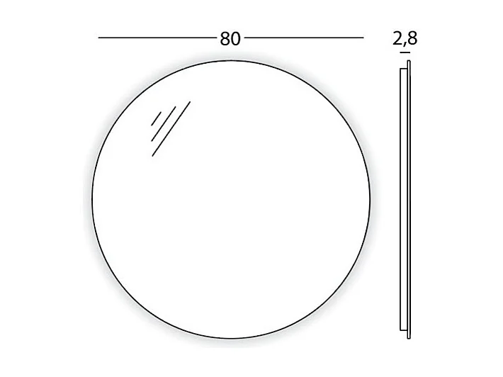 Fil Poli Miroir Rond Lumières Led Rétroéclairées