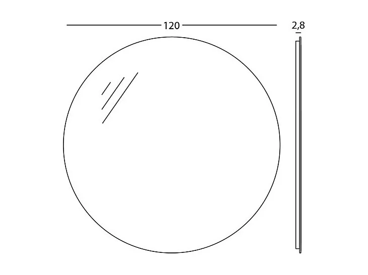 Miroir Rond En Fil Poli