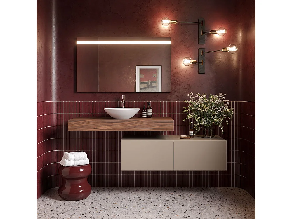 Spiegel Met Geïntegreerde Led-Lamp, Aluminium Frame