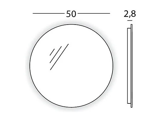 Fil Poli Miroir Rond Lumières Led Rétroéclairées