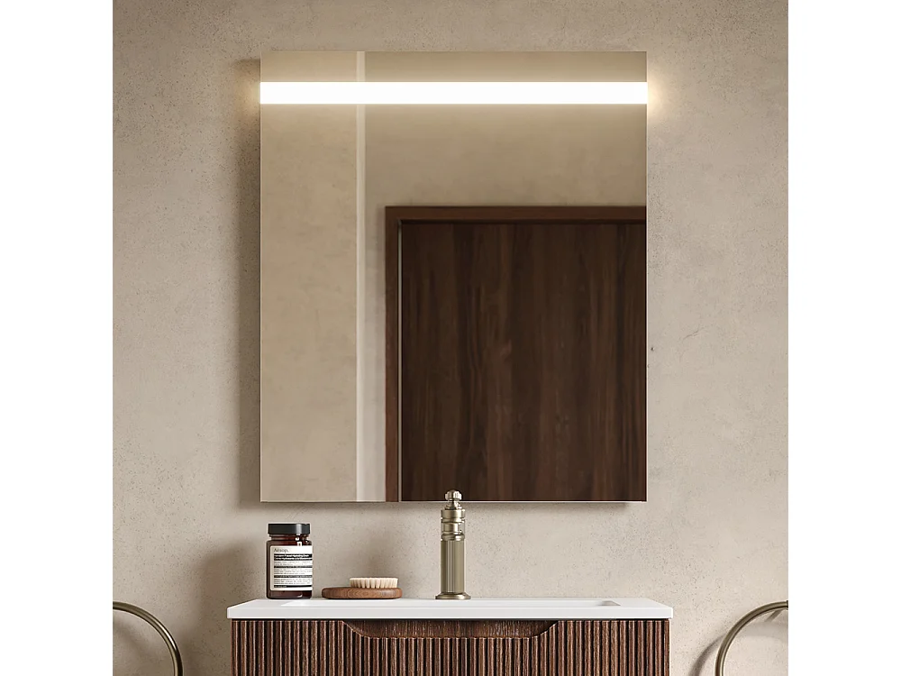 Spiegel Met Geïntegreerde Led-Lamp, Aluminium Frame