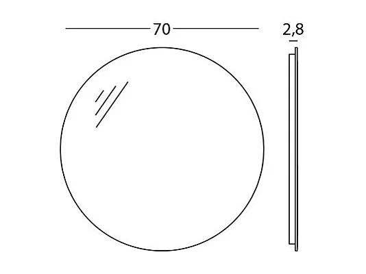 Miroir Rond En Fil Poli