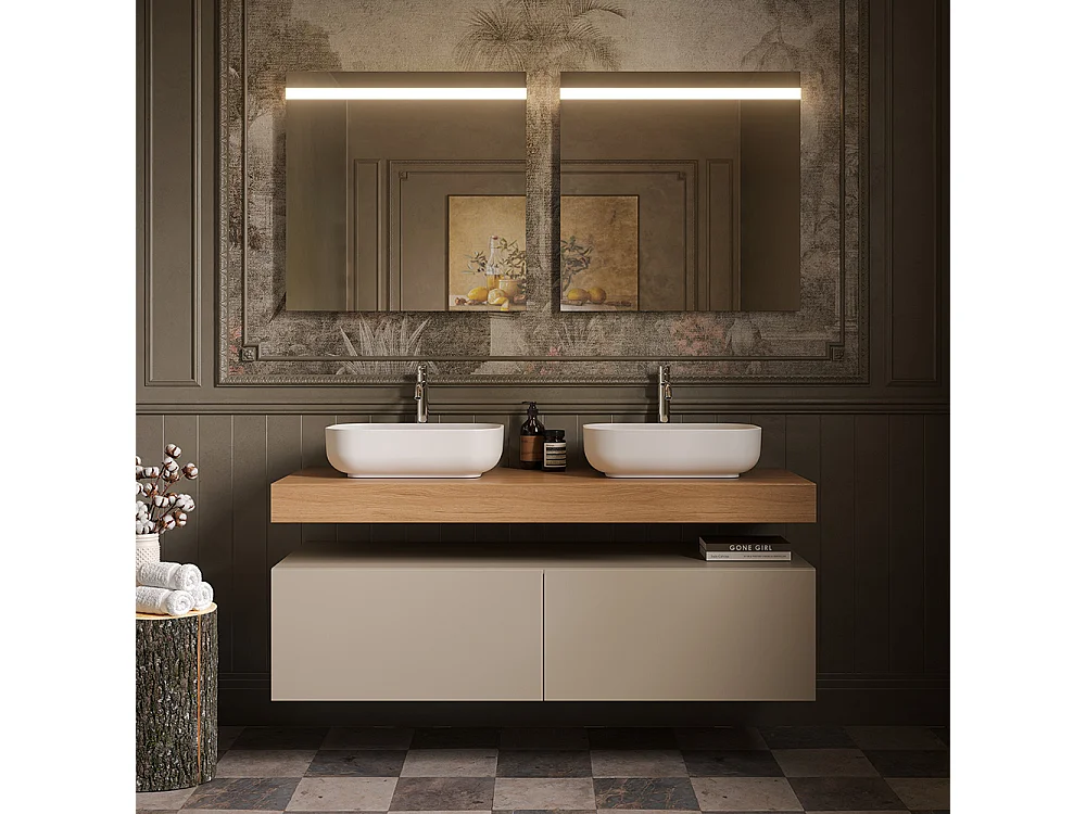 Spiegel Met Geïntegreerde Led-Lamp, Aluminium Frame