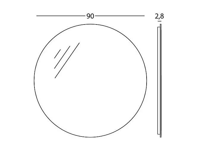 Miroir Rond En Fil Poli