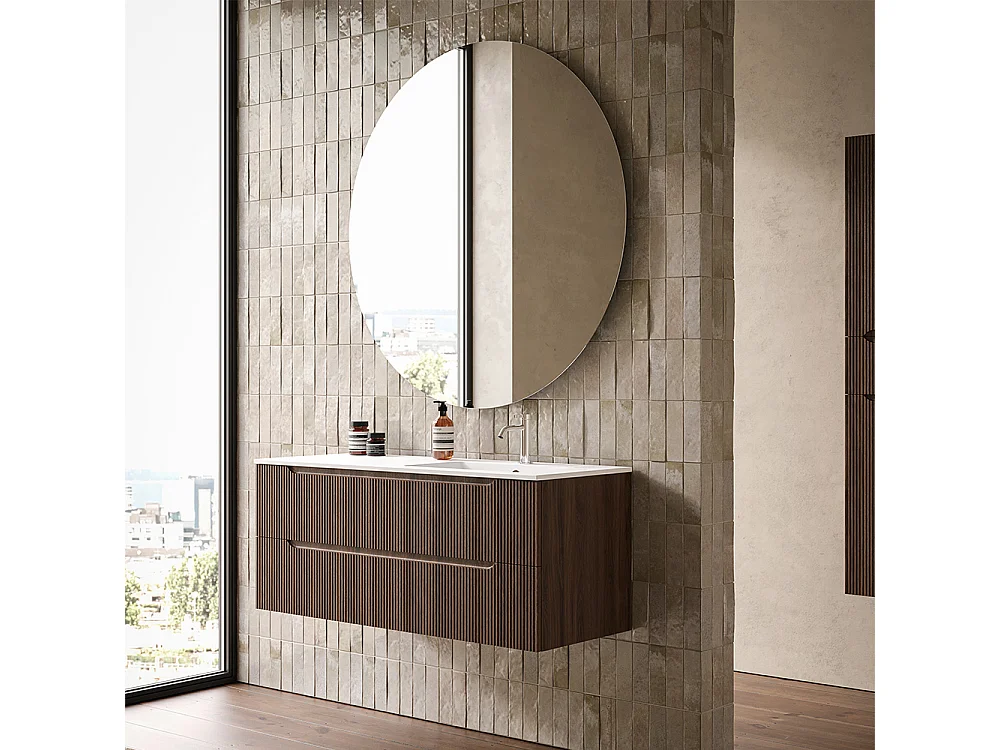 Miroir Rond En Fil Poli