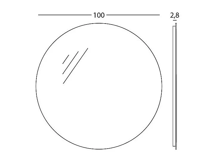 Miroir Rond En Fil Poli