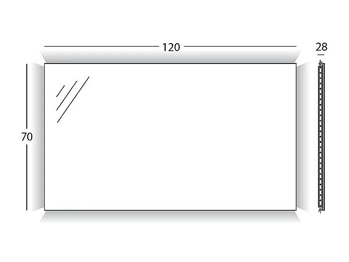 Spiegel Met Led-Verlichting Aan De 4 Zijden, Abs-Frame