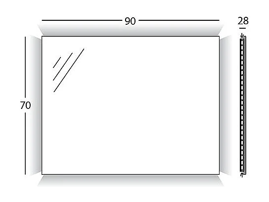 Spiegel Met Led-Verlichting Aan De 4 Zijden, Abs-Frame