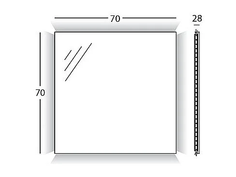Spiegel Met Led-Verlichting Aan De 4 Zijden, Abs-Frame