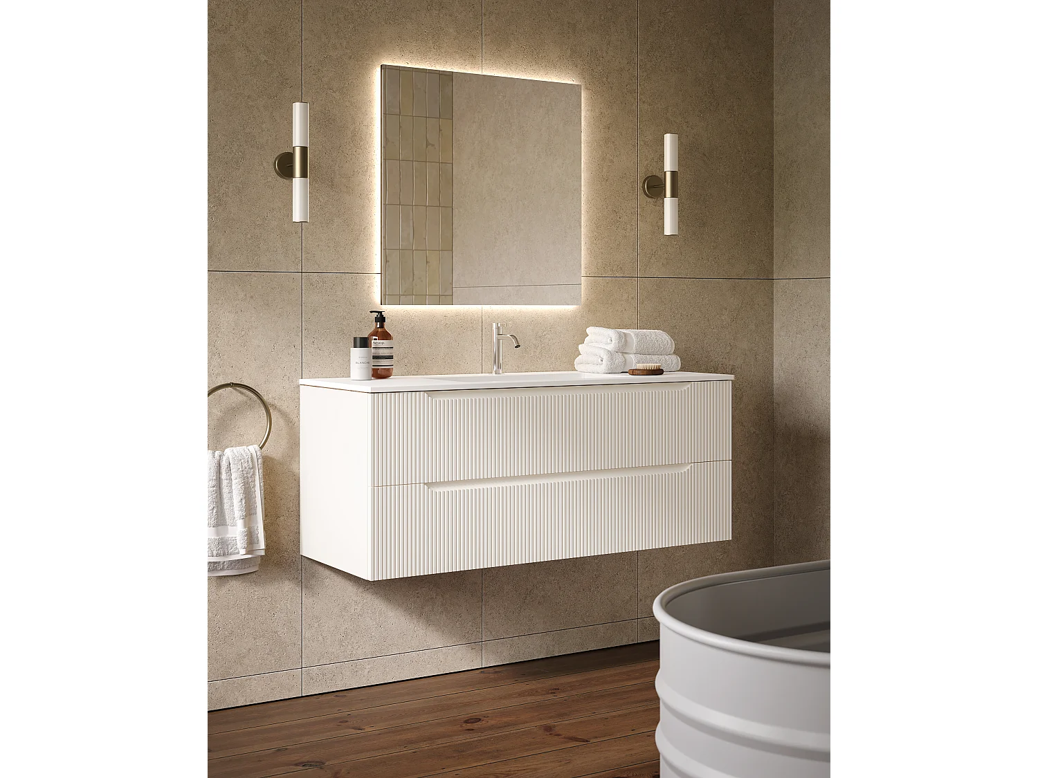 Spiegel Met Led-Verlichting Aan De 4 Zijden, Abs-Frame