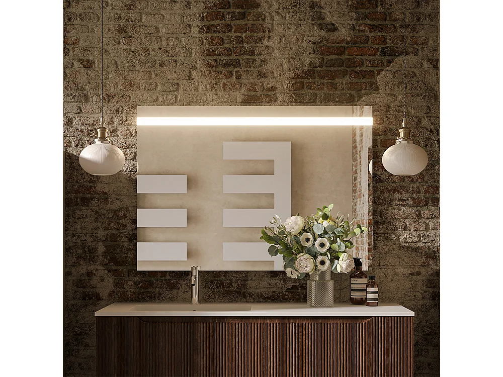 Spiegel Met Geïntegreerde Led-Lamp, Aluminium Frame