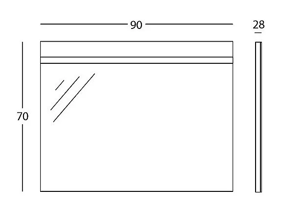 Spiegel Met Geïntegreerde Led-Lamp, Aluminium Frame