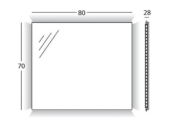 Spiegel Met Led-Verlichting Aan De 4 Zijden, Abs-Frame