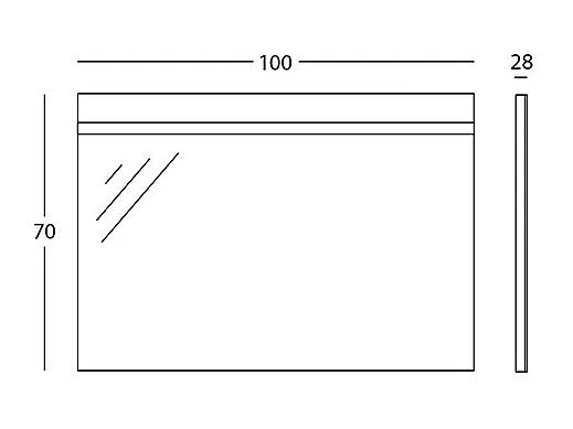 Spiegel Met Geïntegreerde Led-Lamp, Aluminium Frame