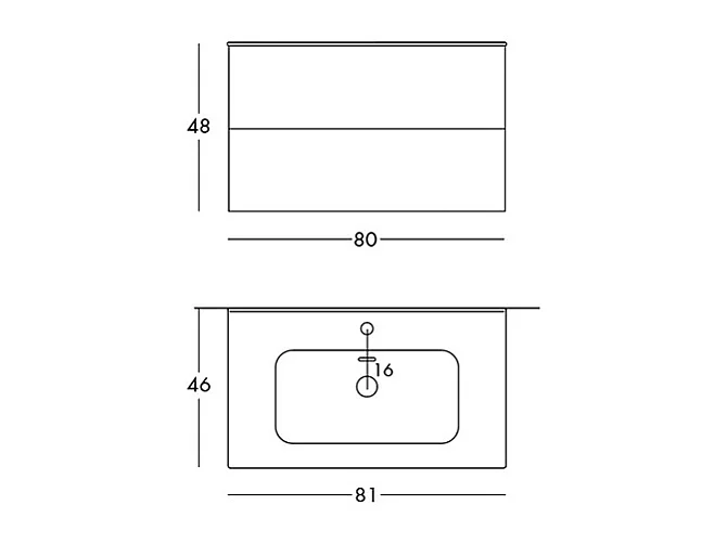 Placard De Salle De Bain Éthéré, Finition Gris Foncé, 2 Tiroirs Et Lavabo Central