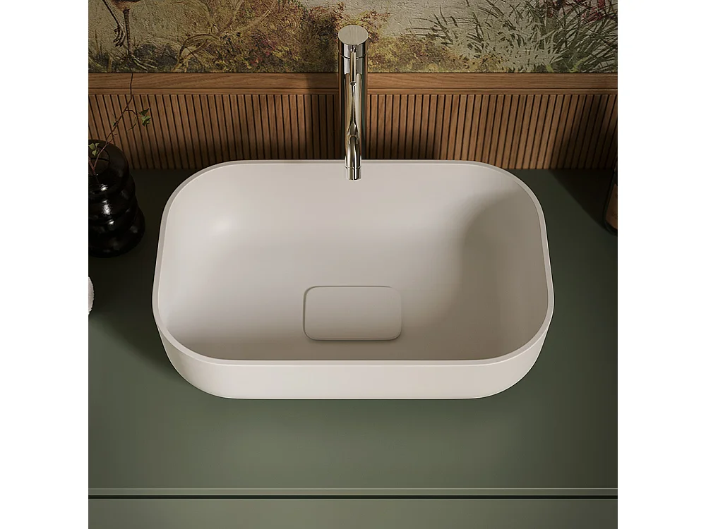 Celyn Badkamerkast - 1 Saliegroene Ladekast - Keramische Centrale Waskom - 32X120