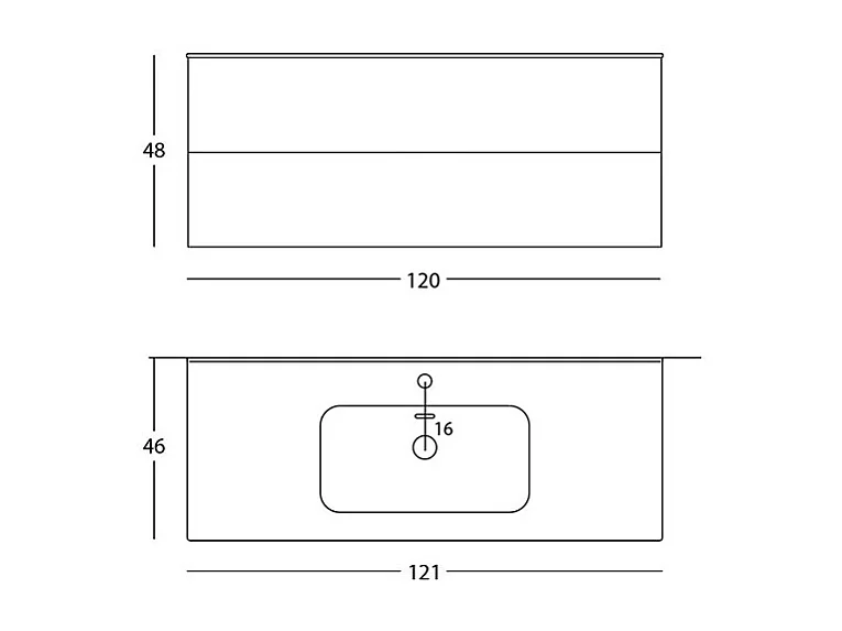 Placard De Salle De Bain Éthéré, Finition Gris Foncé, 2 Tiroirs Et Lavabo Central