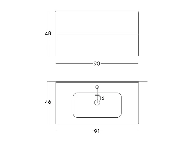 Placard De Salle De Bain Éthéré, Finition Gris Foncé, 2 Tiroirs Et Lavabo Central