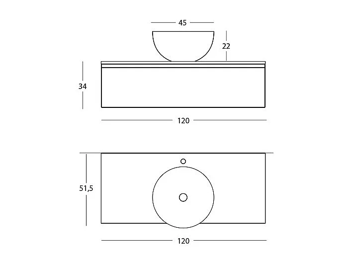 Meuble De Salle De Bain Lumis - 2 Tiroirs Gris Foncé - Étagère En Chêne Naturel - 2 Lavabos En Céramique - 32X120
