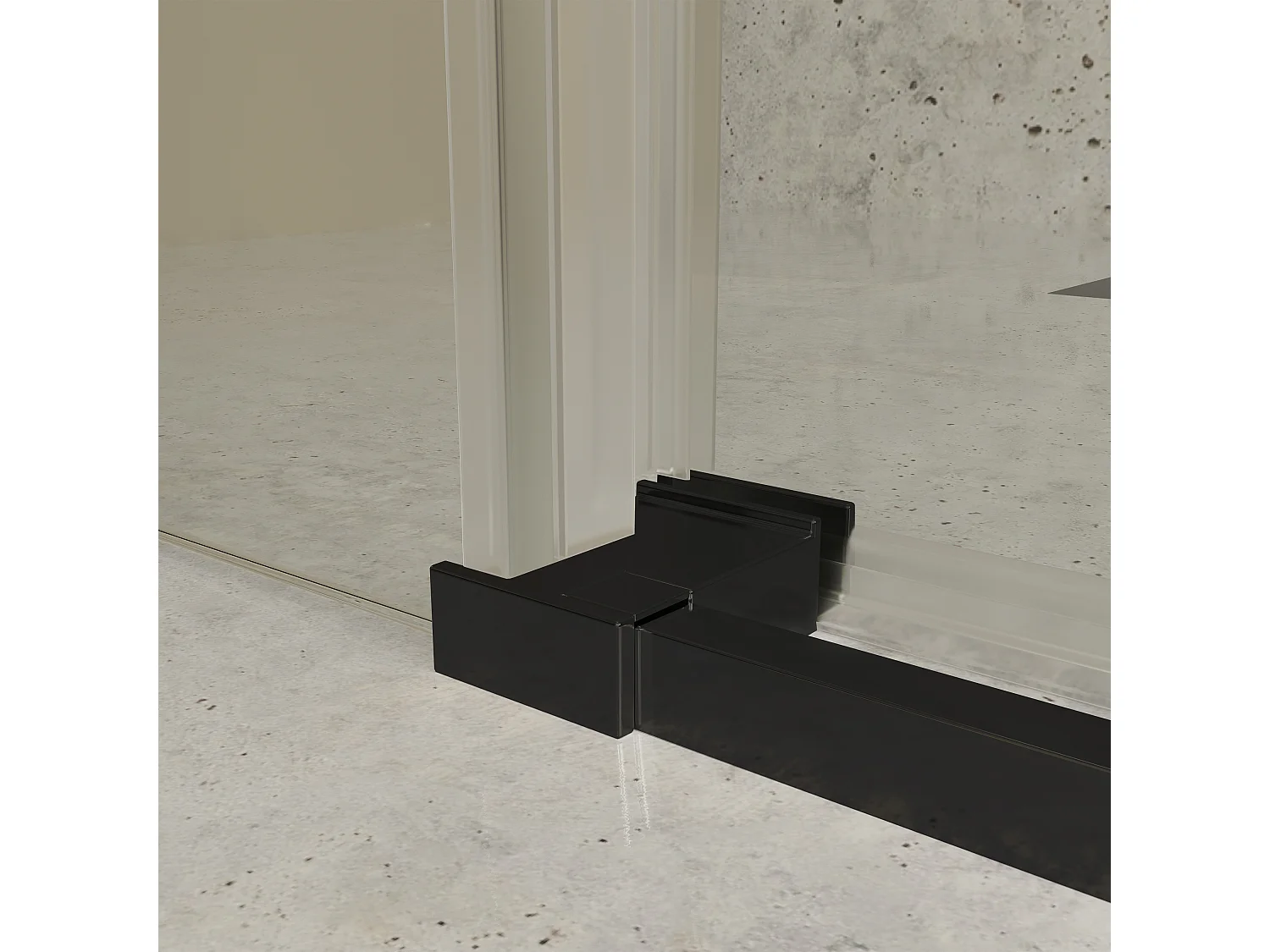 Mampara de Ducha Corredera con Cristal Templado 6 mm Antical - Perfil Negro Mate 99 a 103 cm Ancho  x 195 cm Alto Reversible y Resistente