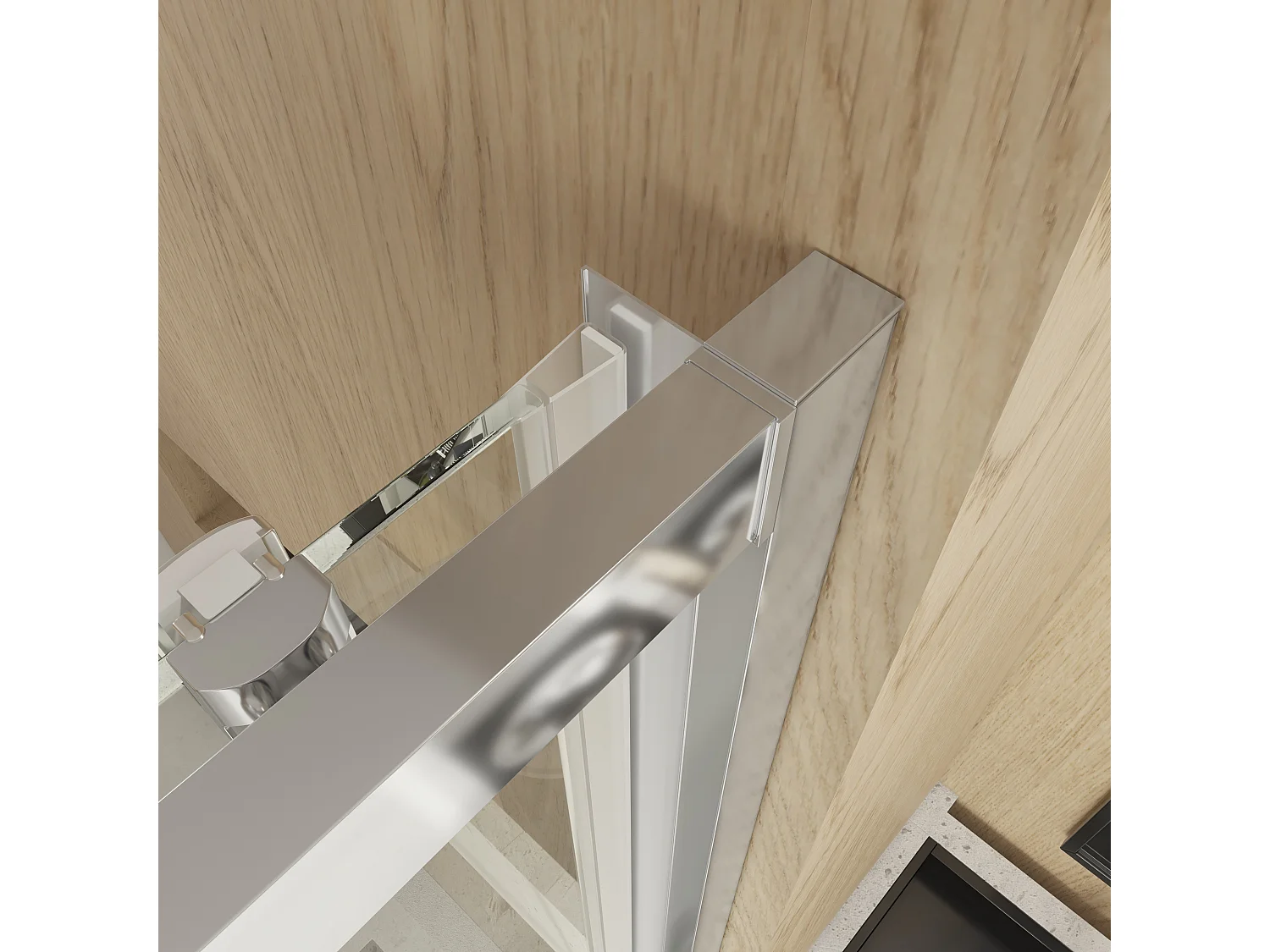 Mampara de Ducha Corredera con Cristal Templado 6 mm Antical - Perfil Plata Brillo 114 a 118 cm Ancho  x 195 cm Alto Reversible y Resistente