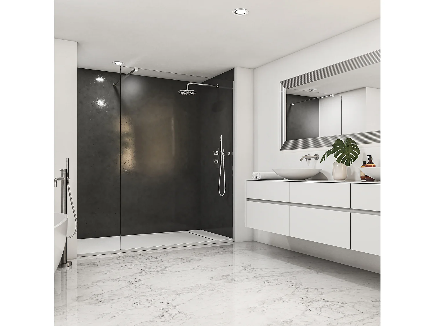 Mampara de Ducha Fija con Cristal Templado 8 mm Antical - Barra Extensible Acero Inoxidable - 70x200 cm Perfil Cromo Brillo Resistente y Duradera