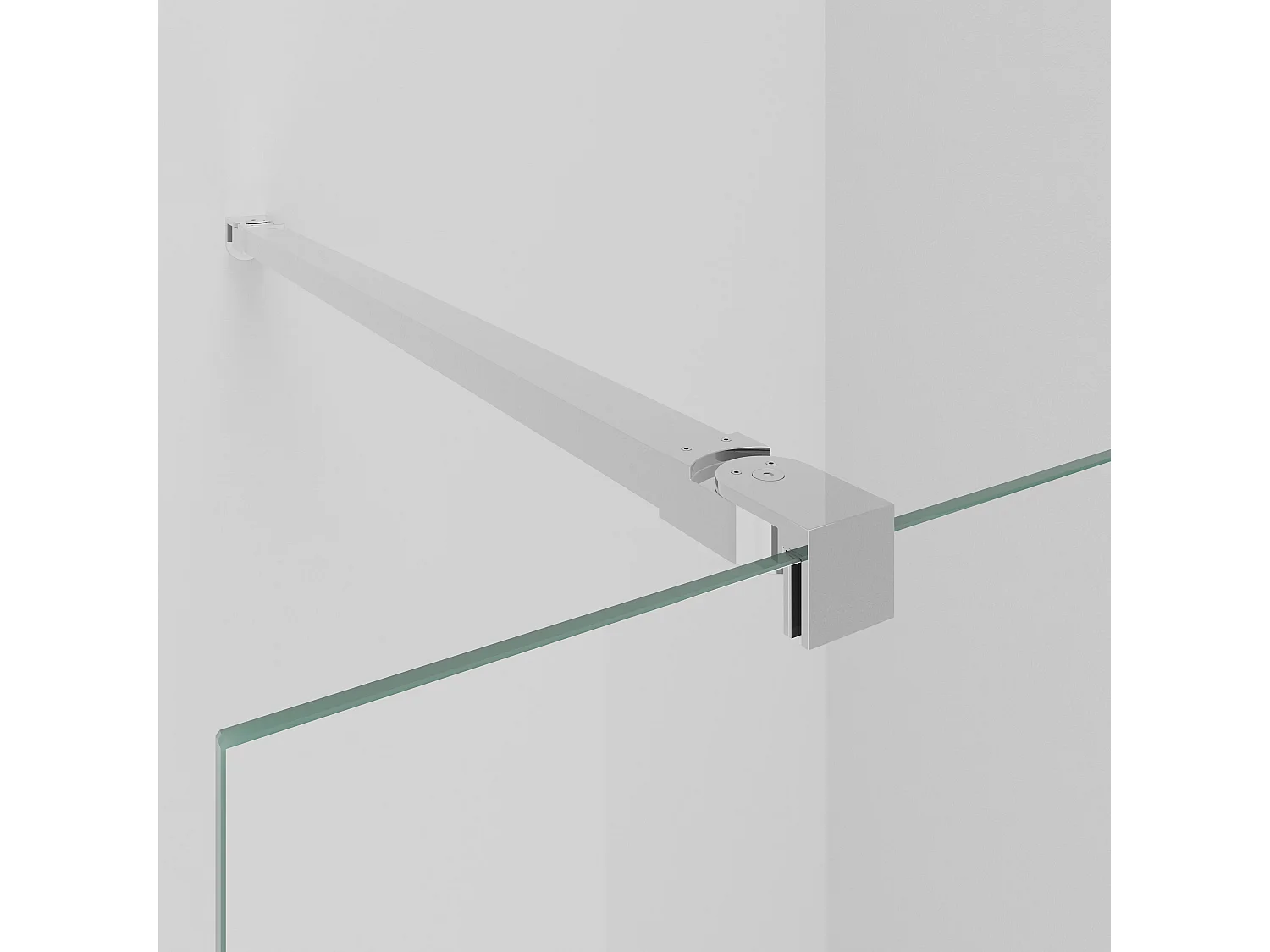 Mampara de Ducha Fija con Cristal Templado 8 mm Antical - Barra Extensible Acero Inoxidable - 70x200 cm Perfil Cromo Brillo Resistente y Duradera