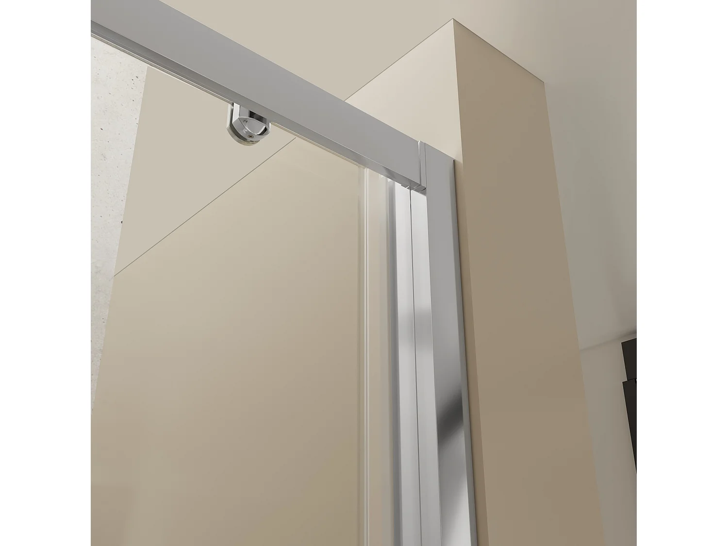 Mampara de Ducha Corredera Angular 1 Puerta + 2 Fijos con Cristal Templado 6 mm Antical Plata Brillo 113,5-118 cm (Lado Puerta) + 67,5-70 cm (Fijo Lateral) x 195 cm