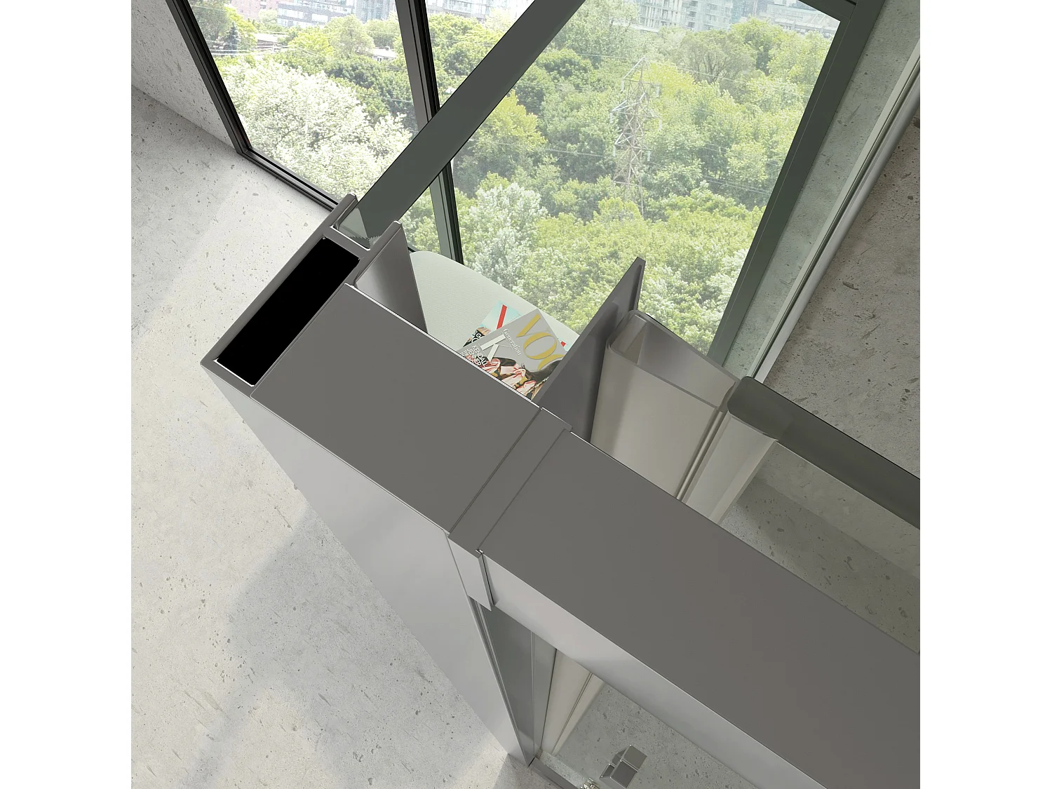 Mampara de Ducha Corredera Angular 1 Puerta + 2 Fijos con Cristal Templado 6 mm Antical Plata Brillo 163,5-168 cm (Lado Puerta) + 67,5-70 cm (Fijo Lateral) x 195 cm