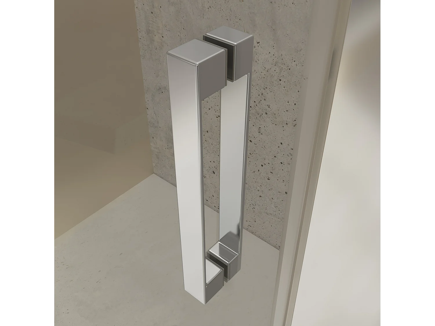 Mampara de Ducha Corredera Angular 1 Puerta + 2 Fijos con Cristal Templado 6 mm Antical Plata Brillo 118,5-123 cm (Lado Puerta) + 72,5-75 cm (Fijo Lateral) x 195 cm