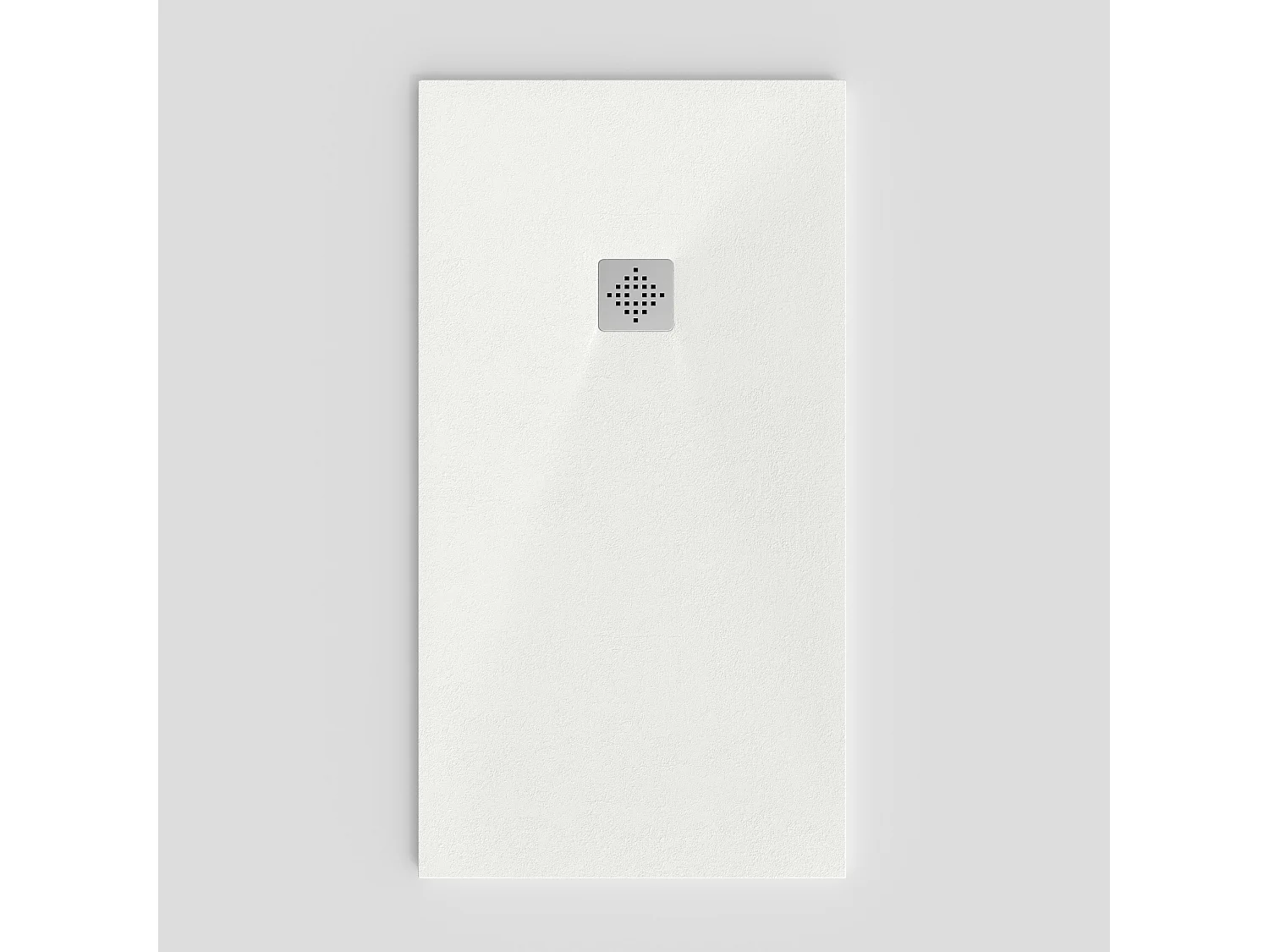 Plato de Ducha de Modelo Roma II – Plato Ducha Resina con Textura Pizarra – Blanco (RAL 9003) 70x170 cm – Incluye Válvula Desagüe y Rejilla